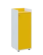 QN 3 - 4D skříň 1-dvéřová, střední, pravá lamino - bílá/žlutá odio