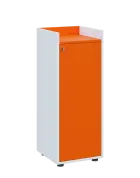 QN 3 - 4D skříň 1-dvéřová, střední, pravá lamino - bílá/pomeranč