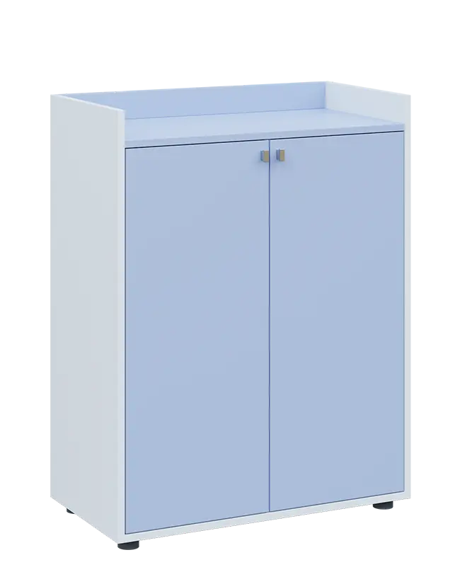 QN 3 - 8D skříň 2-dvéřová, střední lamino - bílá/blankyt