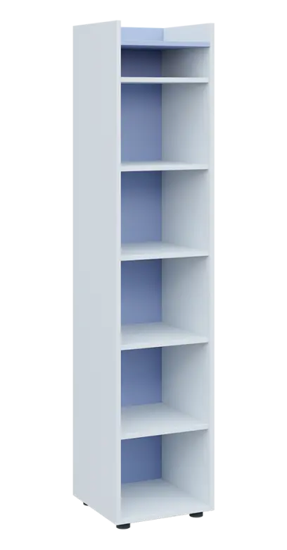 QN 5 - 4N skříň, nika, 1830x400x400, bílá/blankyt