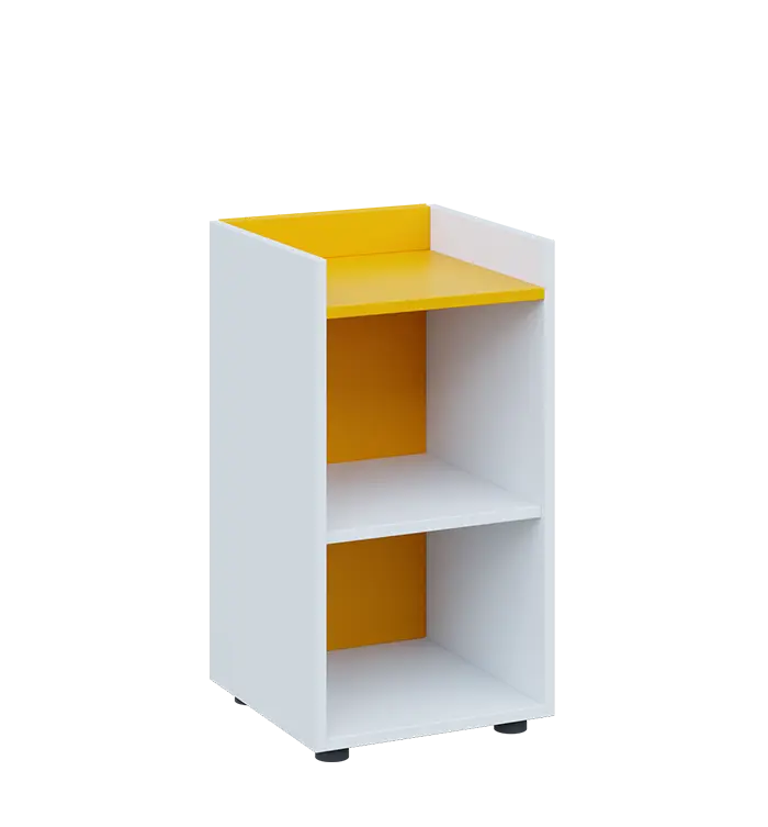 QN 2 - 4N skříň, nika, 750x400x400, bílá/žlutá odio