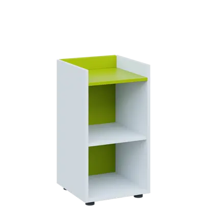 QN 2 - 4N skříň, nika, 750x400x400, bílá/jarní zeleň