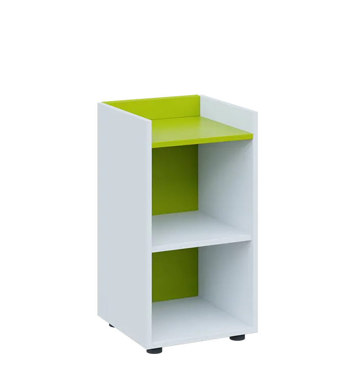 QN 2 - 4N skříň, nika, 750x400x400, bílá/jarní zeleň