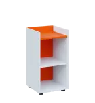 QN 2 - 4N skříň, nika, 750x400x400, bílá/pomeranč