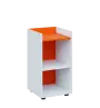QN 2 - 4N skříň, nika, 750x400x400, bílá/pomeranč