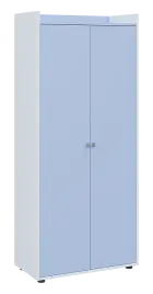 QN 5 - 8D skříň 2-dvéřová, vysoká lamino - bílá/blankyt