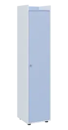 QN 5 - 4D skříň 1-dvéřová, vysoká, pravá lamino - bílá/blankyt