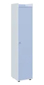 QN 5 - 4D skříň 1-dvéřová, vysoká, pravá lamino - bílá/blankyt