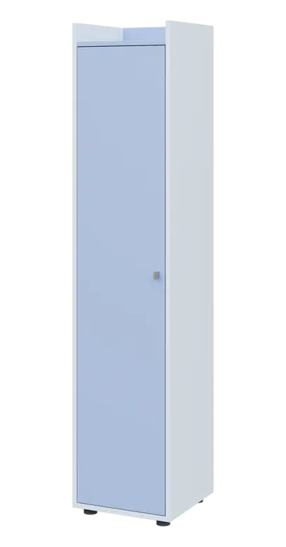 QN 5 - 4D skříň 1-dvéřová, vysoká, levá lamino - bílá/blankyt