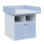 QPP - 100DN přebalovací pult, 1100x900x900, bílá/blankyt, koženka bílá