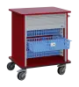 DEXTER 23 vozík boxový, roletový, nízký, 880x780x620 mm, burgundská