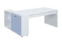 QRL 8 - 183 stůl pracovní, pravý lamino - bílá/blankyt