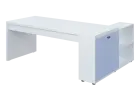QRL 8 - 203 stůl pracovní, levý lamino - bílá/blankyt