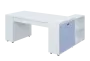 QRLT 8 - 183 stůl pracovní, levý lamino - bílá/blankyt