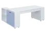 QRLT 8 - 203 stůl pracovní, pravý lamino - bílá/blankyt