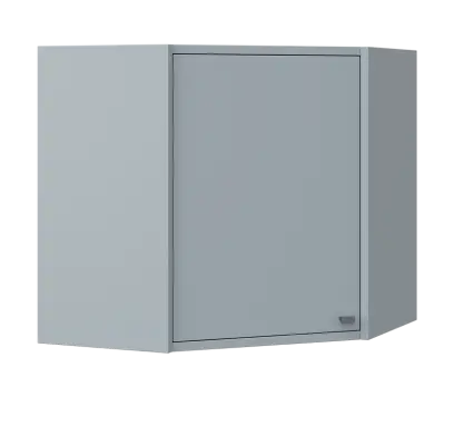QHR - 6D horní skříňka, rohová, 1-dveřová, levá, 600x600x600, šedá