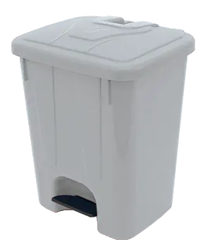 BRUNO - 25, koš nášlapný plastový s víkem, objem 25l, šedý