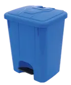 BRUNO - 25, koš nášlapný plastový s víkem, objem 25l, modrý