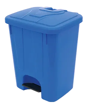BRUNO - 25, koš nášlapný plastový s víkem, objem 25l, modrý