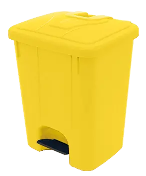 BRUNO - 25, koš nášlapný plastový s víkem, objem 25l, žlutý