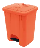 BRUNO - 25, koš nášlapný plastový s víkem, objem 25l, oranžový