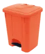 BRUNO - 25, koš nášlapný plastový s víkem, objem 25l, oranžový