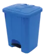 BRUNO - 40, koš nášlapný plastový s víkem, objem 40l, modrý