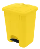BRUNO - 40, koš nášlapný plastový s víkem, objem 40l, žlutý