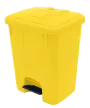 BRUNO - 40, koš nášlapný plastový s víkem, objem 40l, žlutý