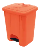 BRUNO - 40, koš nášlapný plastový s víkem, objem 40l, oranžový