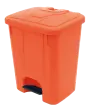 BRUNO - 40, koš nášlapný plastový s víkem, objem 40l, oranžový