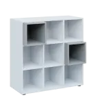 TETRIS A1 - 1x skříňka nízká, bílá + 2x výplň LEVEL, šedá