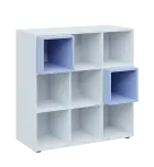 TETRIS A1 - 1x skříňka nízká, lamino bílá + 2x výplň LEVEL - blankyt