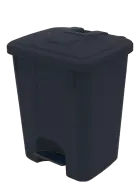 BRUNO - 65, koš nášlapný plastový s víkem, objem 65l, černý