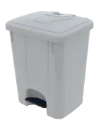 BRUNO - 65, koš nášlapný plastový s víkem, objem 65l, šedý