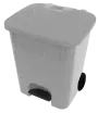 BRUNO - 85, koš nášlapný plastový s víkem, objem 85l, šedý