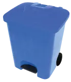 BRUNO - 85, koš nášlapný plastový s víkem, objem 85l, modrý