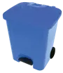 BRUNO - 85, koš nášlapný plastový s víkem, objem 85l, modrý