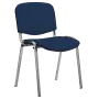 MESSINA CR židle konferenční, kostra chrom, koženka tmavě modrá