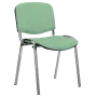 MESSINA CR židle konferenční, kostra chrom, koženka pastelově zelená