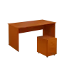 SET 268 stůl kancelářský, dřevěná podnož + kontejner pojízdný, 3-zásuvkový, třešeň šumavská