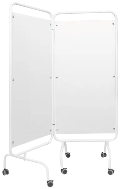 ZPL - 2 zástěna 2-dílná, skládací, pojízdná, bílá