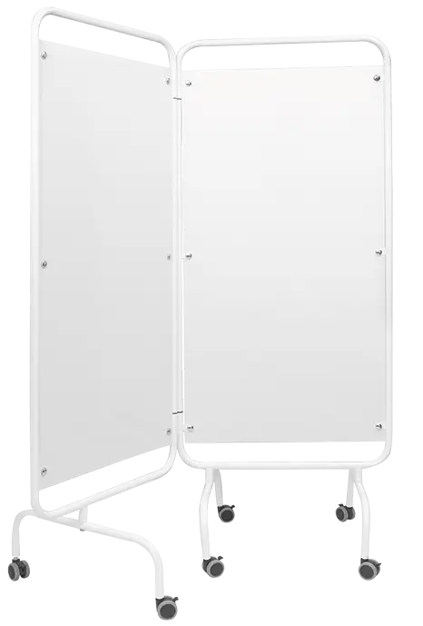 ZPL - 2 zástěna 2-dílná, skládací, pojízdná, bílá