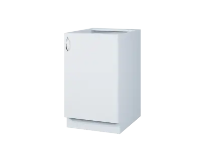 CS - 6D spodní skříňka, 1-dvéřová, pravá, 870x600x600, bílá
