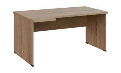 SIRL 38 - 164 stůl kancelářský, rohový, levý, dřevěná podnož, deska 36 mm, široký 1600 mm, dub bardo SIRL 38 - 164 stůl kancelářský, rohový, levý, dřevěná podnož, deska 36 mm, široký 1600 mm, dub bardolino