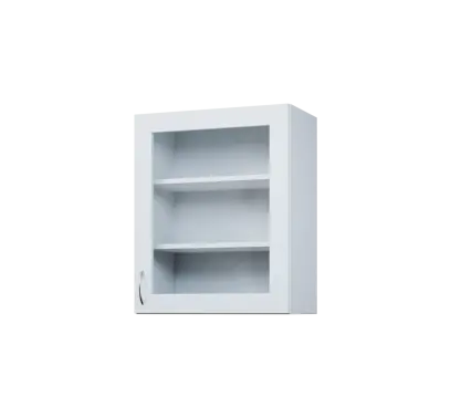 CH - 6S horní skříňka, 1-dveřová, prosklená, pravá, 730x600x300, bílá