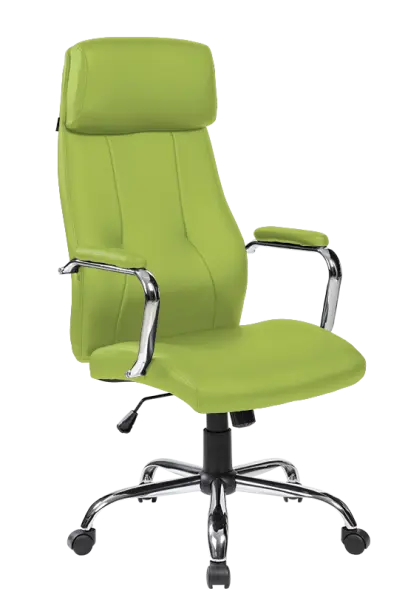 DESTINY židle kancelářská, koženka světle zelená