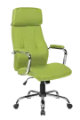 DESTINY židle kancelářská, koženka světle zelená