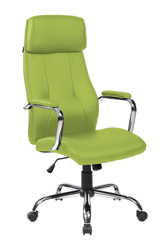 DESTINY židle kancelářská, koženka světle zelená