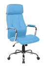 DESTINY židle kancelářská, koženka světle modrá